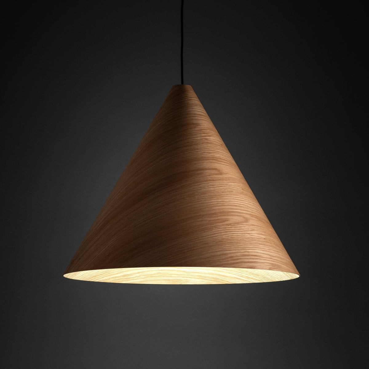 SOLIS Large Scandinavian Wood Pendant Light – Statement Cone Design (Limited Edition) - Dekor Butik