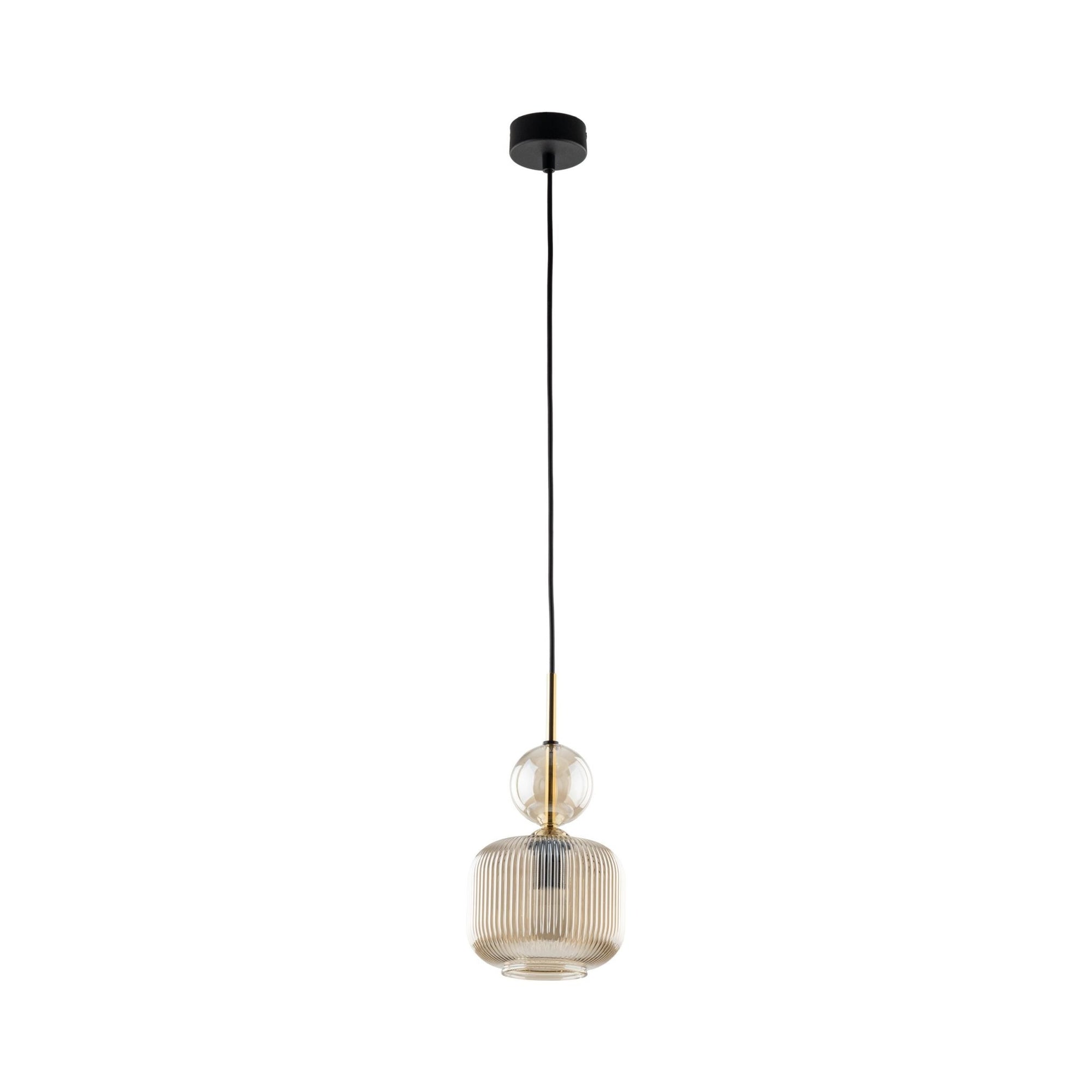 SOPHIA Ribbed Glass Pendant Light for Kitchen Island, Dining Room & Contemporary Interiors - Dekor Butik