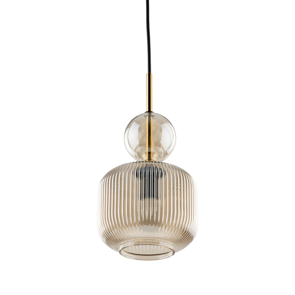 SOPHIA Ribbed Glass Pendant Light for Kitchen Island, Dining Room & Contemporary Interiors - Dekor Butik