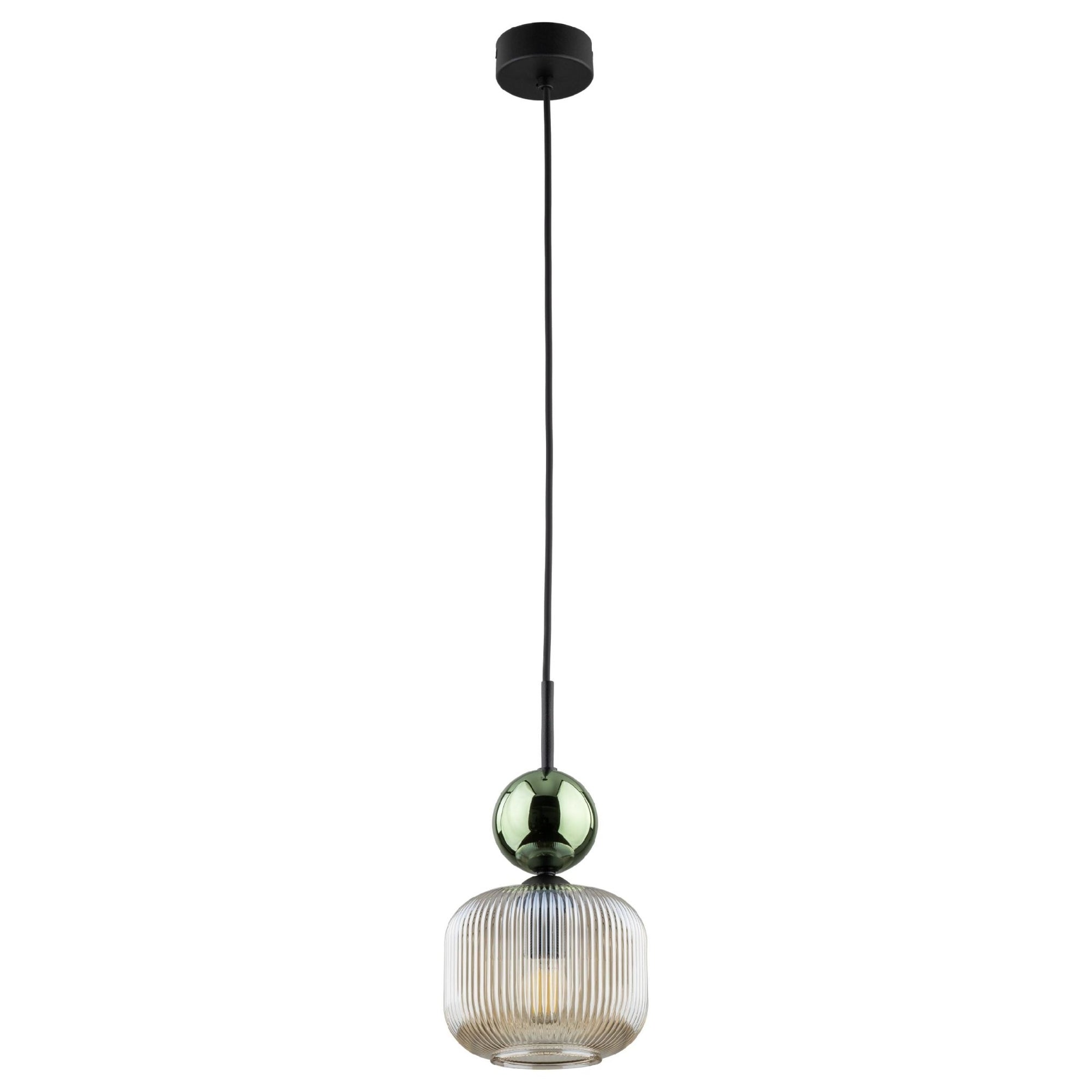 SOPHIA Ribbed Glass Pendant Light for Kitchen Island, Dining Room & Contemporary Interiors - Dekor Butik