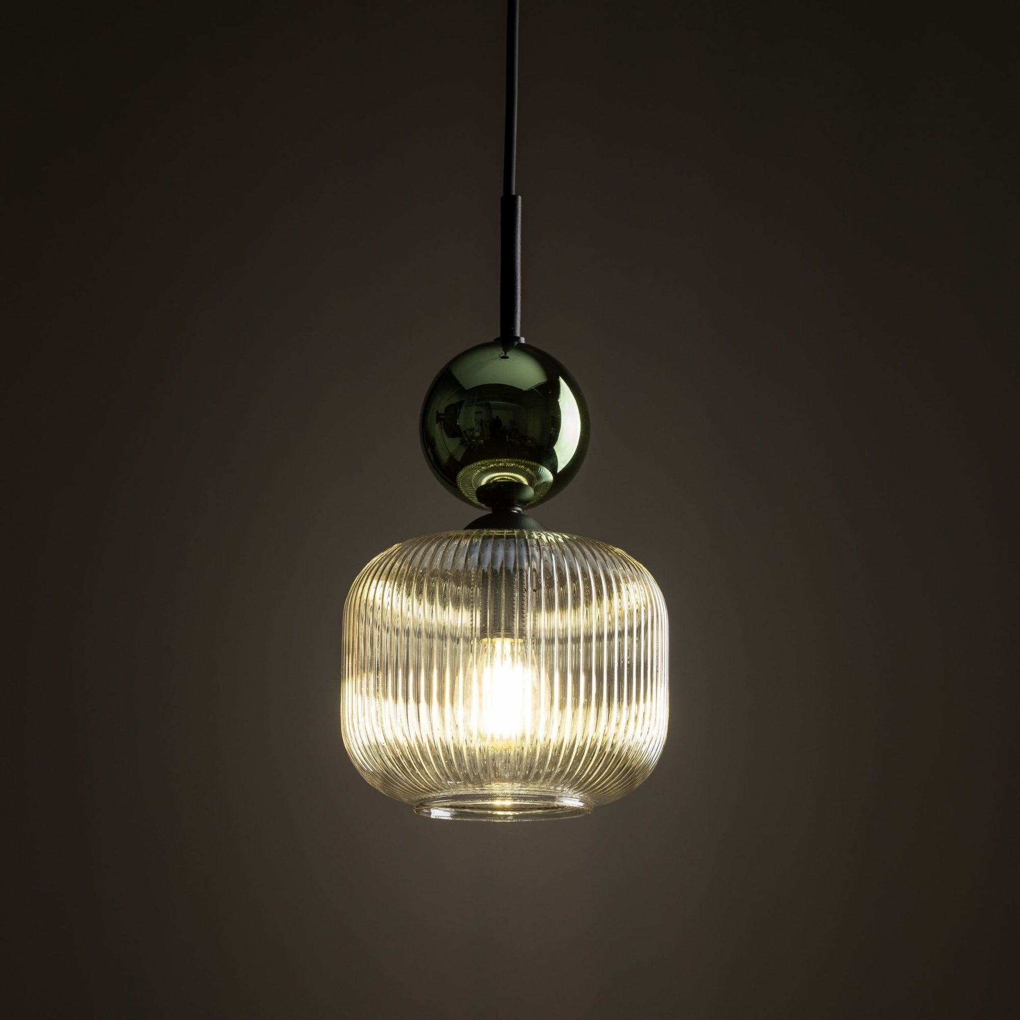 SOPHIA Ribbed Glass Pendant Light for Kitchen Island, Dining Room & Contemporary Interiors - Dekor Butik