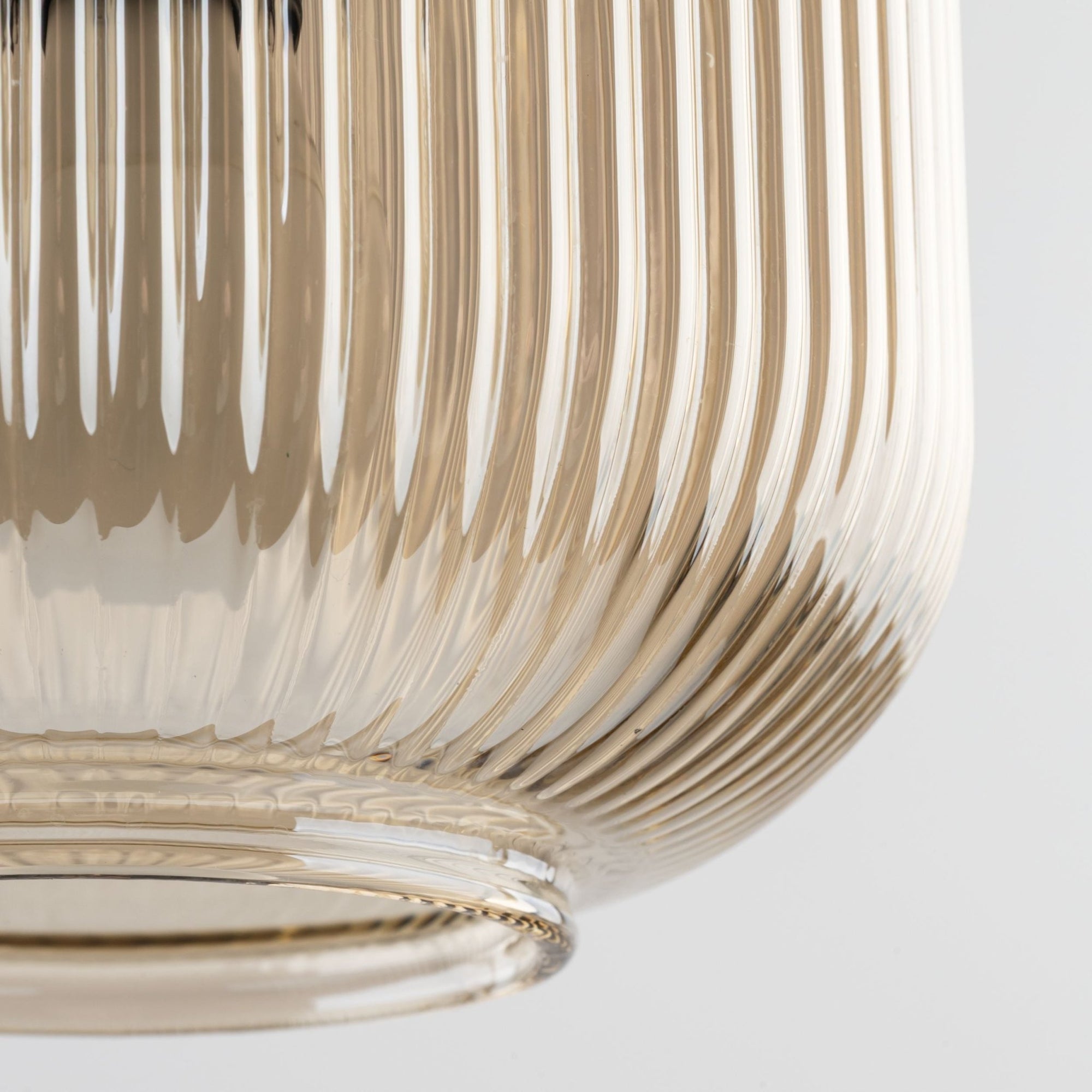 SOPHIA Ribbed Glass Pendant Light for Kitchen Island, Dining Room & Contemporary Interiors - Dekor Butik