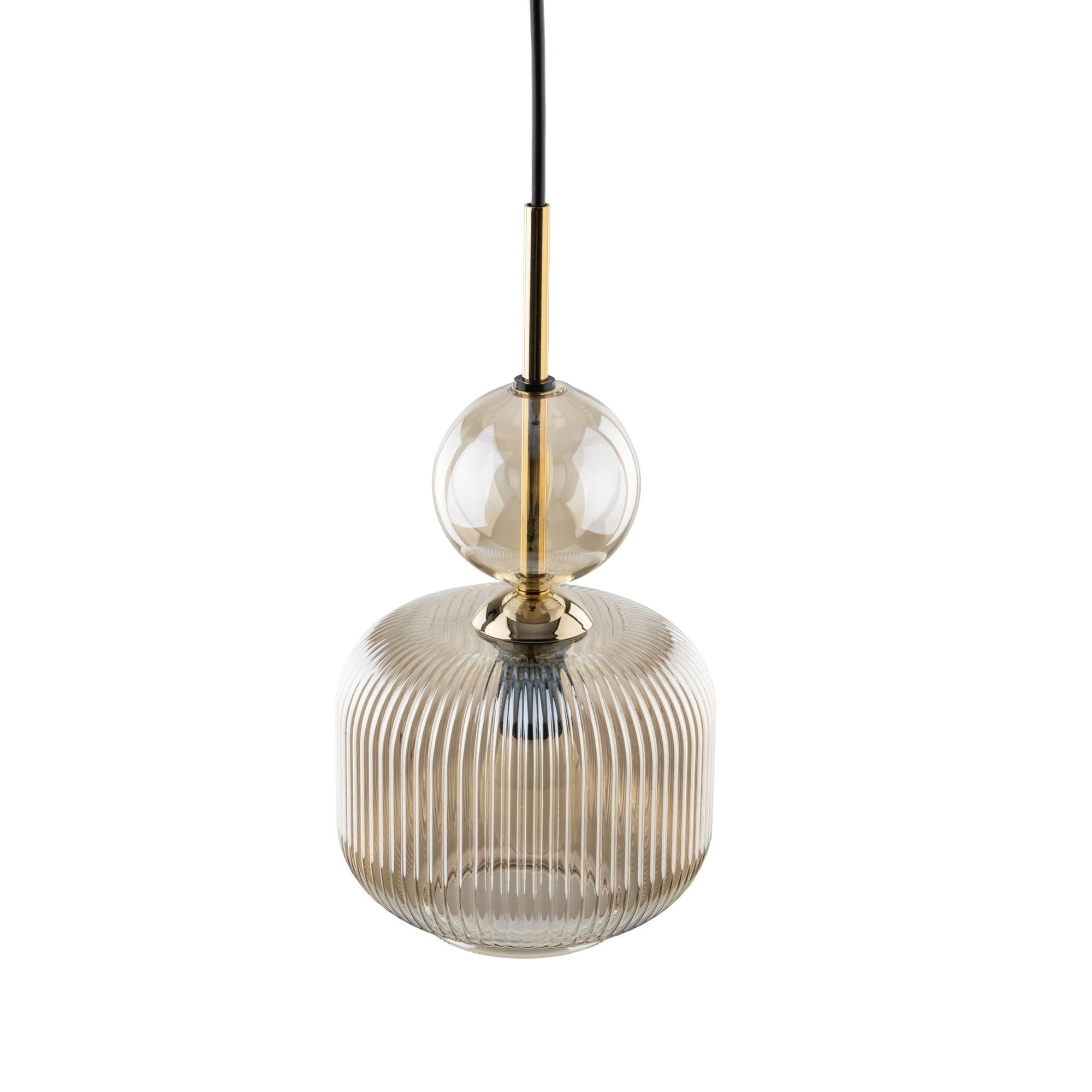 SOPHIA Ribbed Glass Pendant Light for Kitchen Island, Dining Room & Contemporary Interiors - Dekor Butik