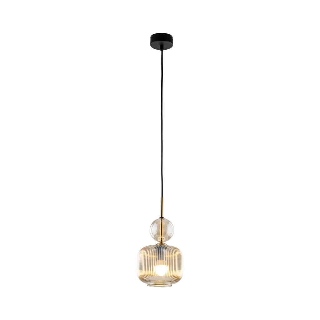 SOPHIA Ribbed Glass Pendant Light for Kitchen Island, Dining Room & Contemporary Interiors - Dekor Butik