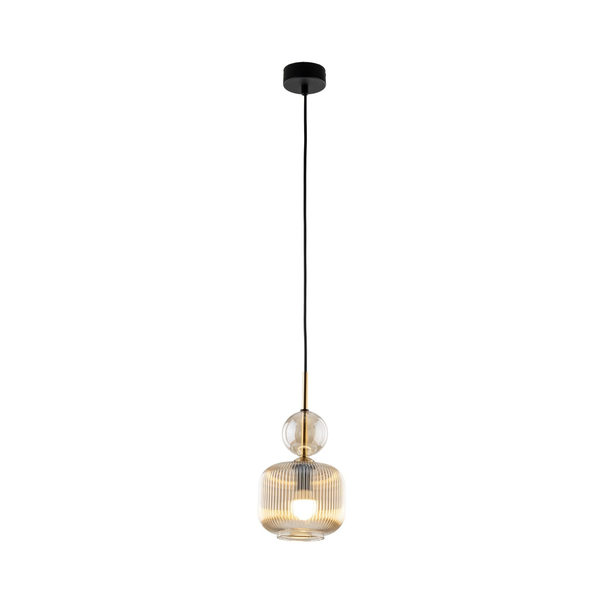 SOPHIA Ribbed Glass Pendant Light for Kitchen Island, Dining Room & Contemporary Interiors - Dekor Butik