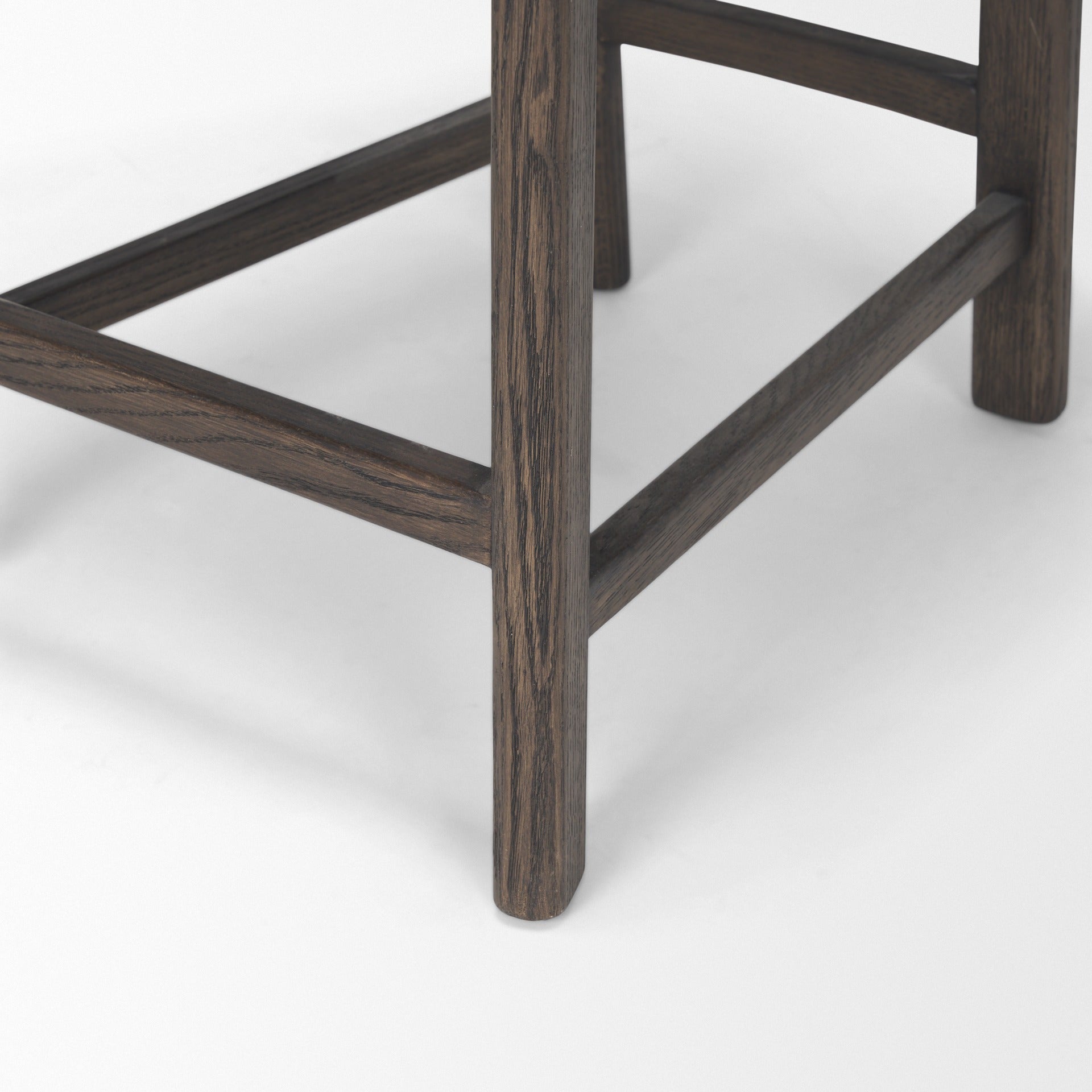 Soren Dark Brown Wood w/ Oatmeal Fabric Counter Stool - Dekor Butik