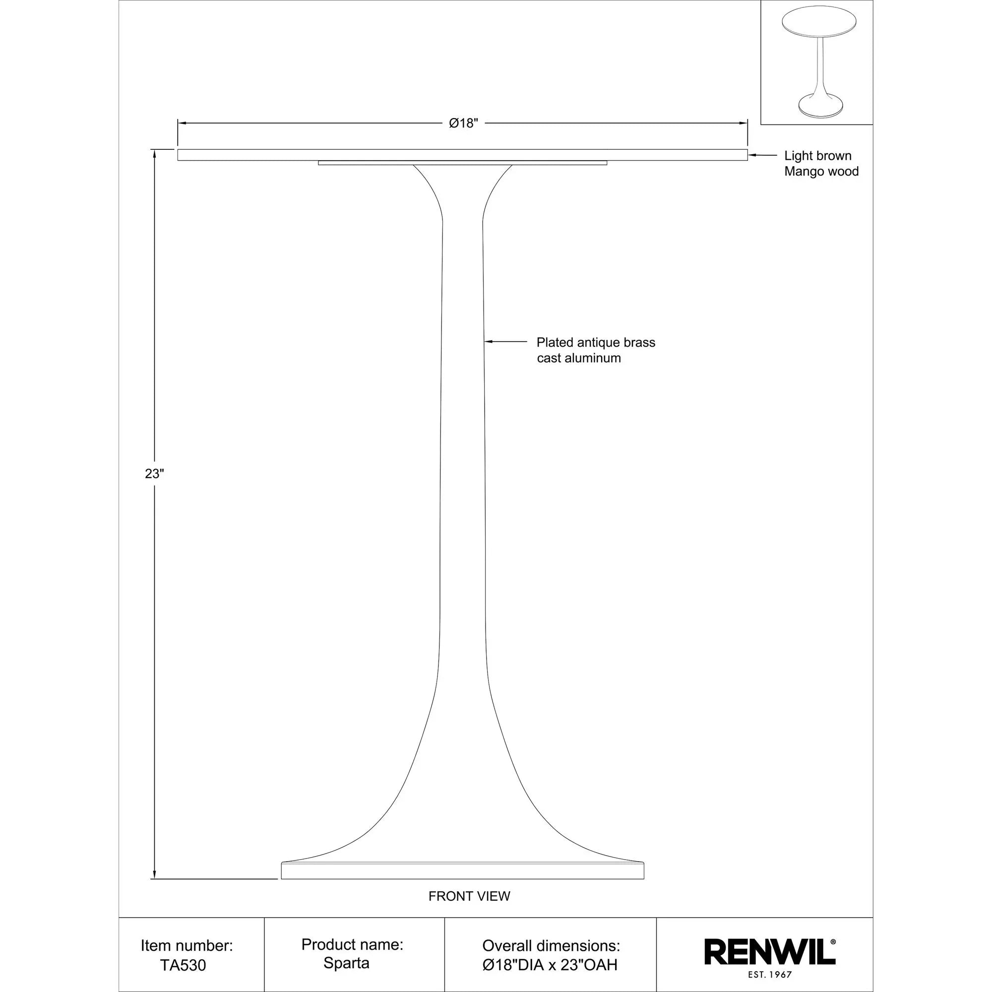 Side TablesSparta Side Table - Dekor Butik