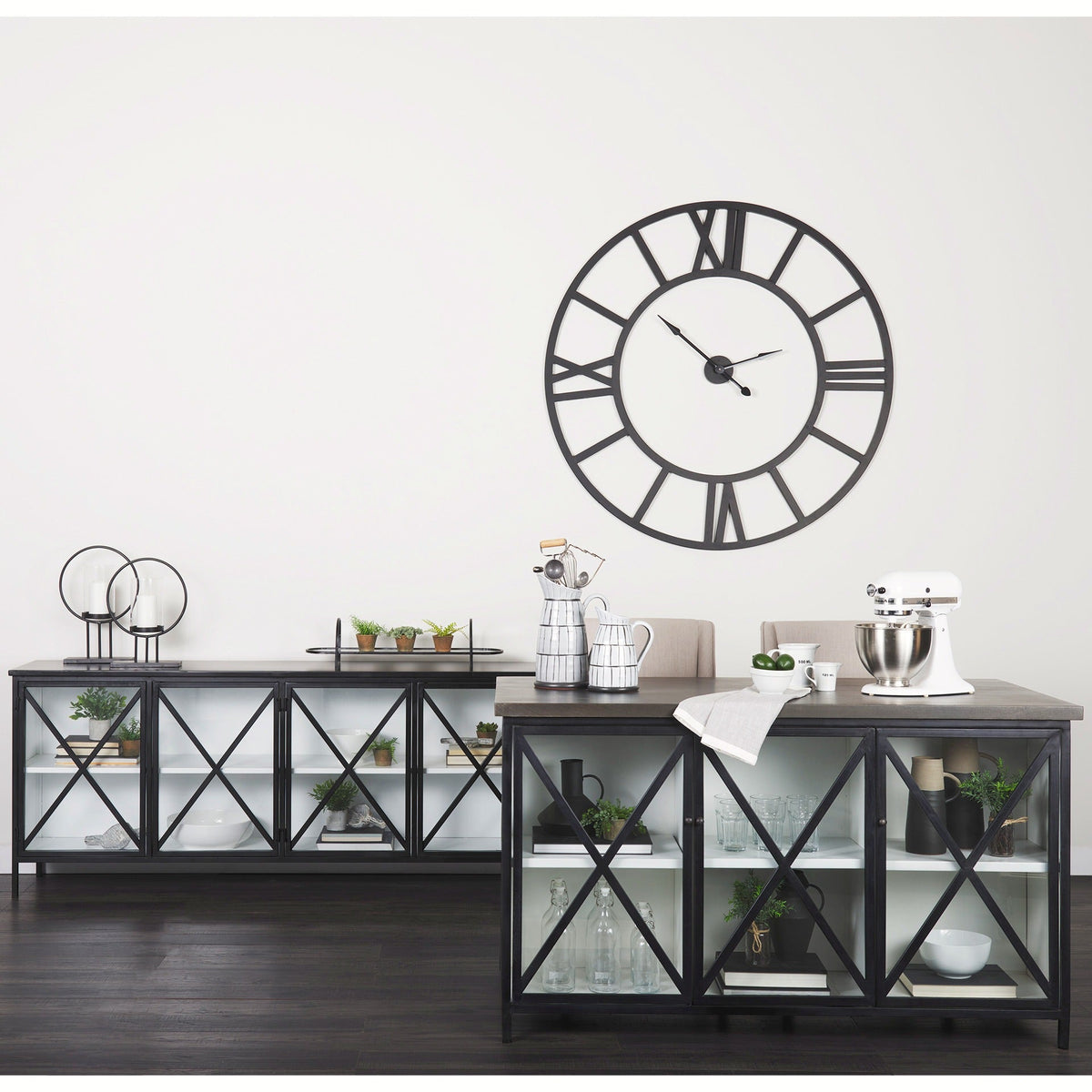 Stoke Round Giant Oversized Industrial Wall Clock - 3 Sizes - Dekor Butik