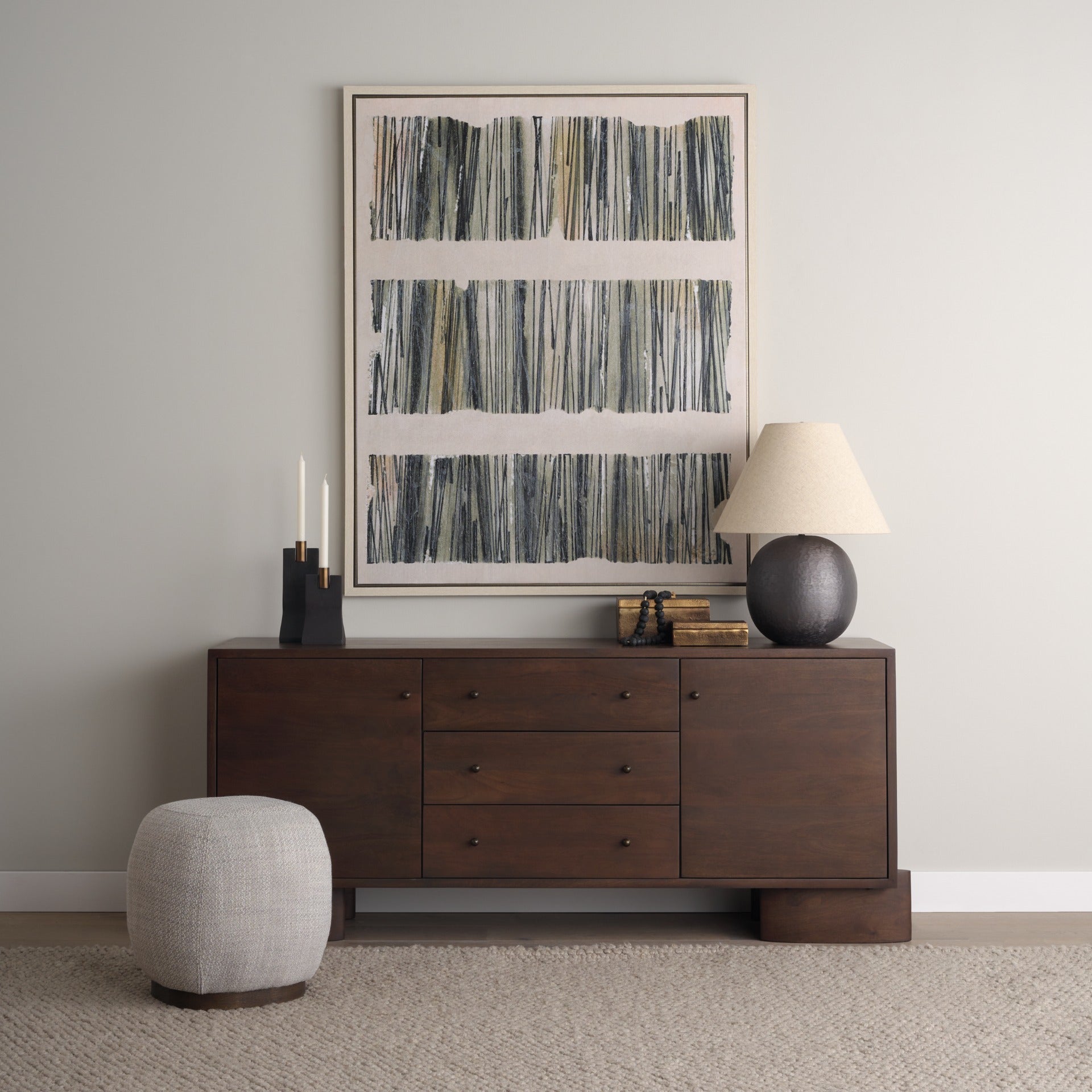 Strand by Mercana Studio a Hand Embellished Textured Framed Canvas - Dekor Butik
