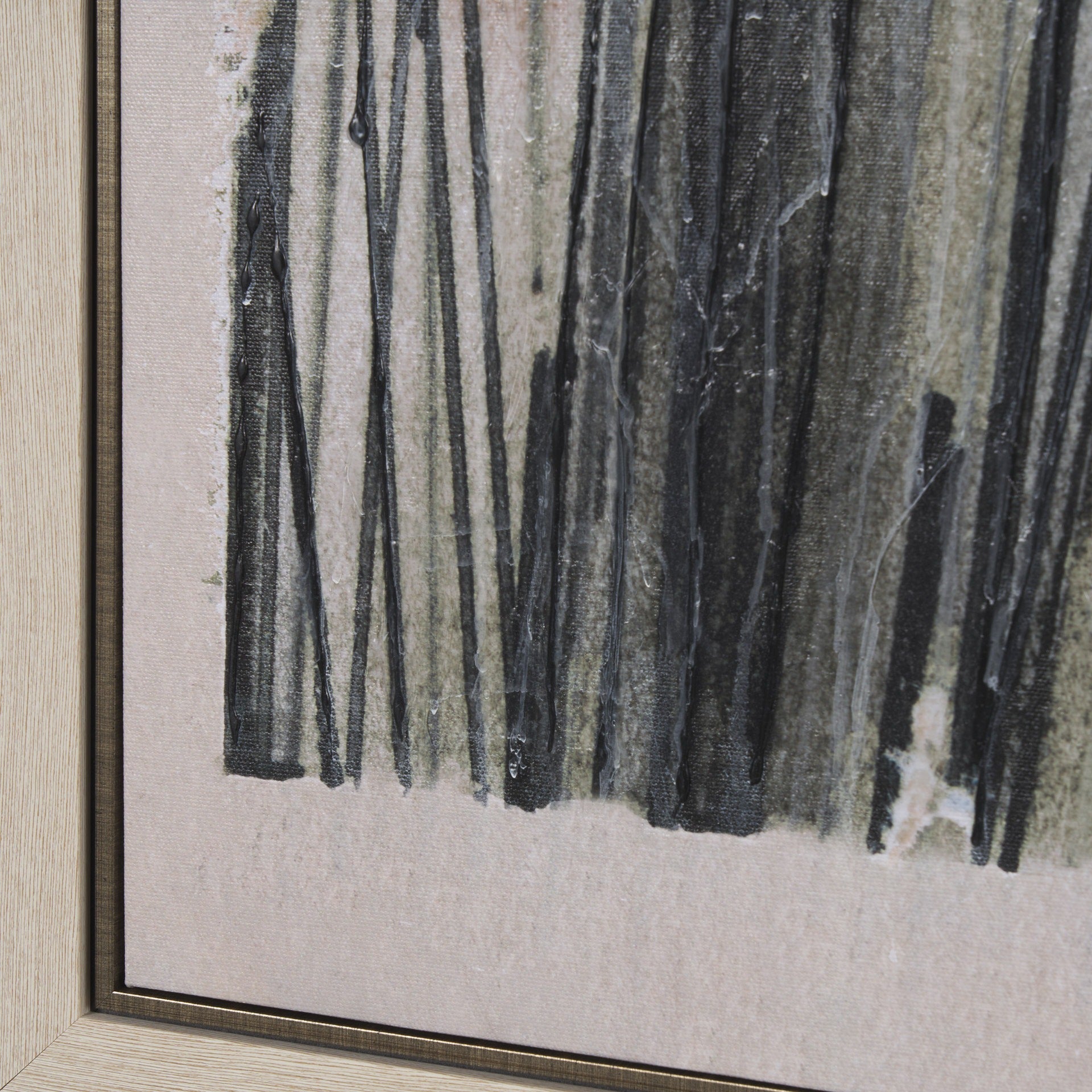 Strand by Mercana Studio a Hand Embellished Textured Framed Canvas - Dekor Butik