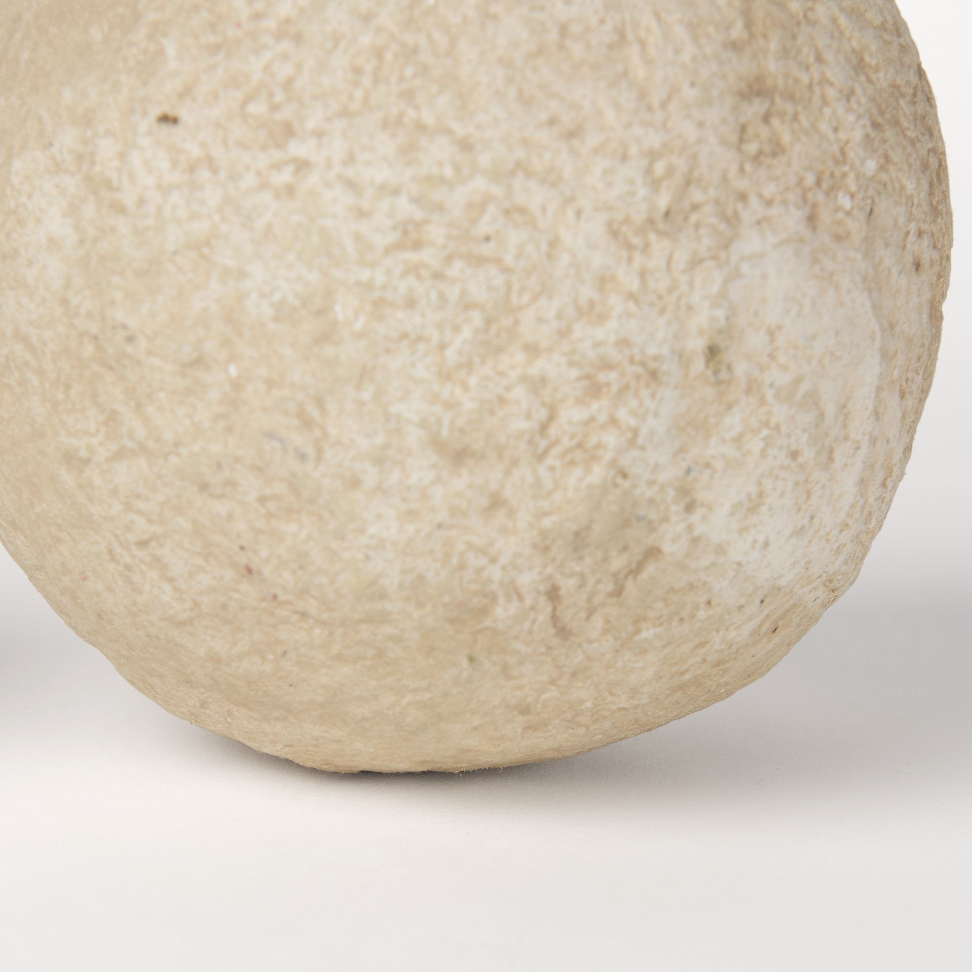 Sunita Set of 3 Beige Paper Mache Orbs - Dekor Butik
