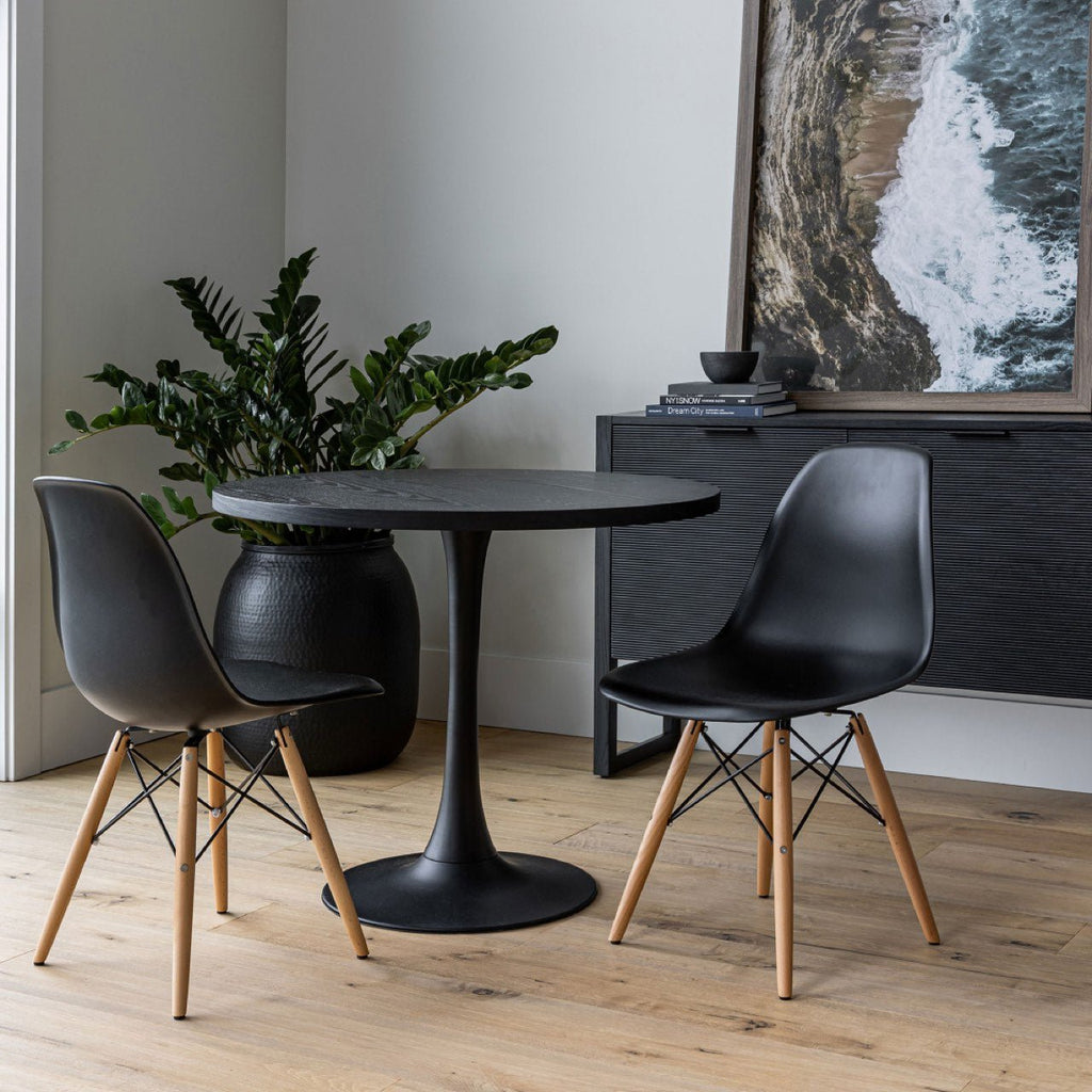 baseSurface Pedestal Dining Table - Black - Dekor Butik