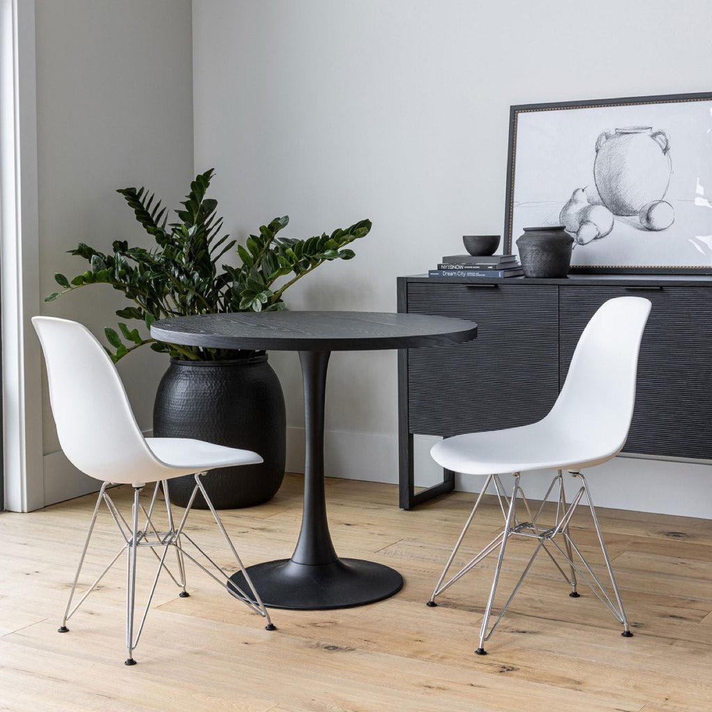 baseSurface Pedestal Dining Table - Black - Dekor Butik