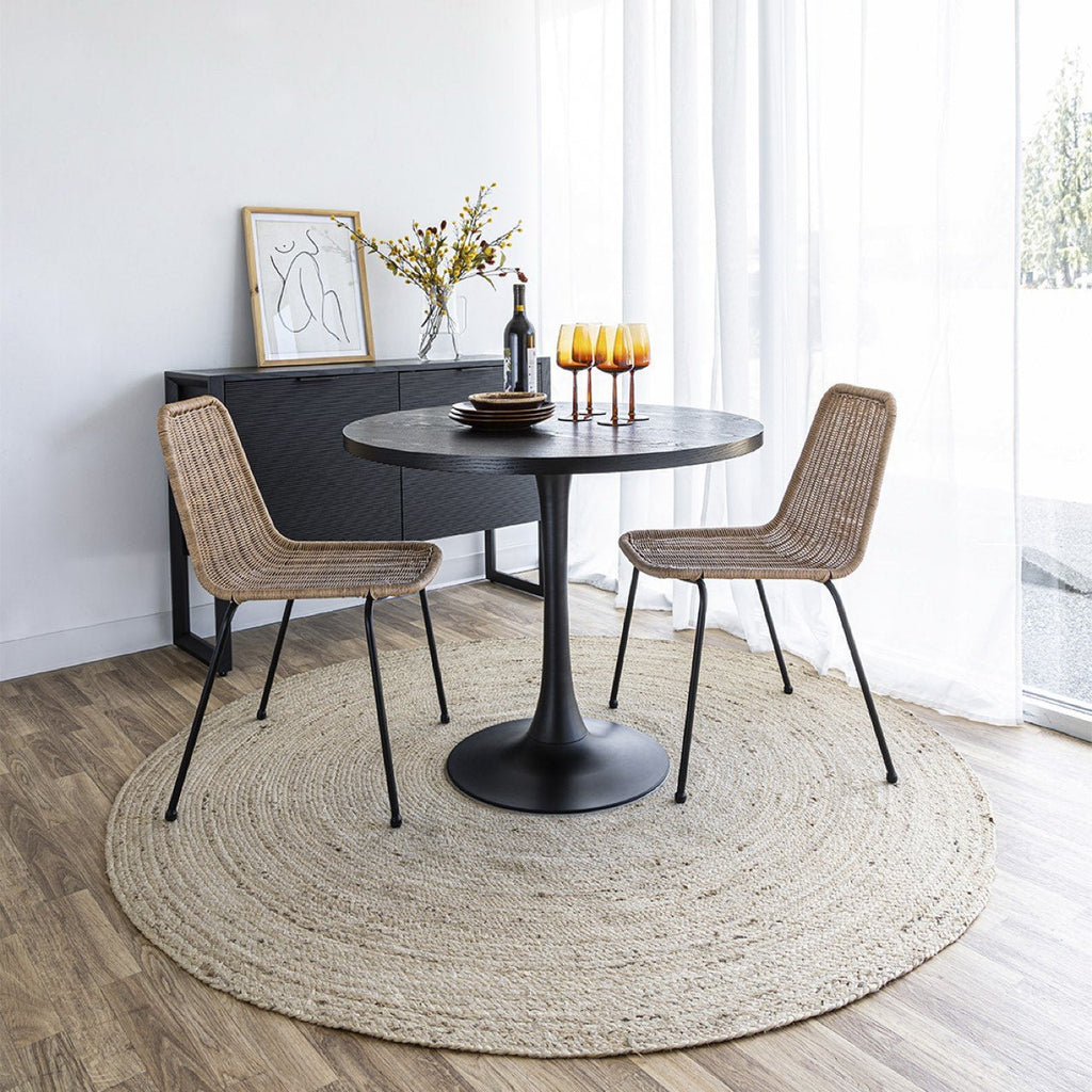 baseSurface Pedestal Dining Table - Black - Dekor Butik