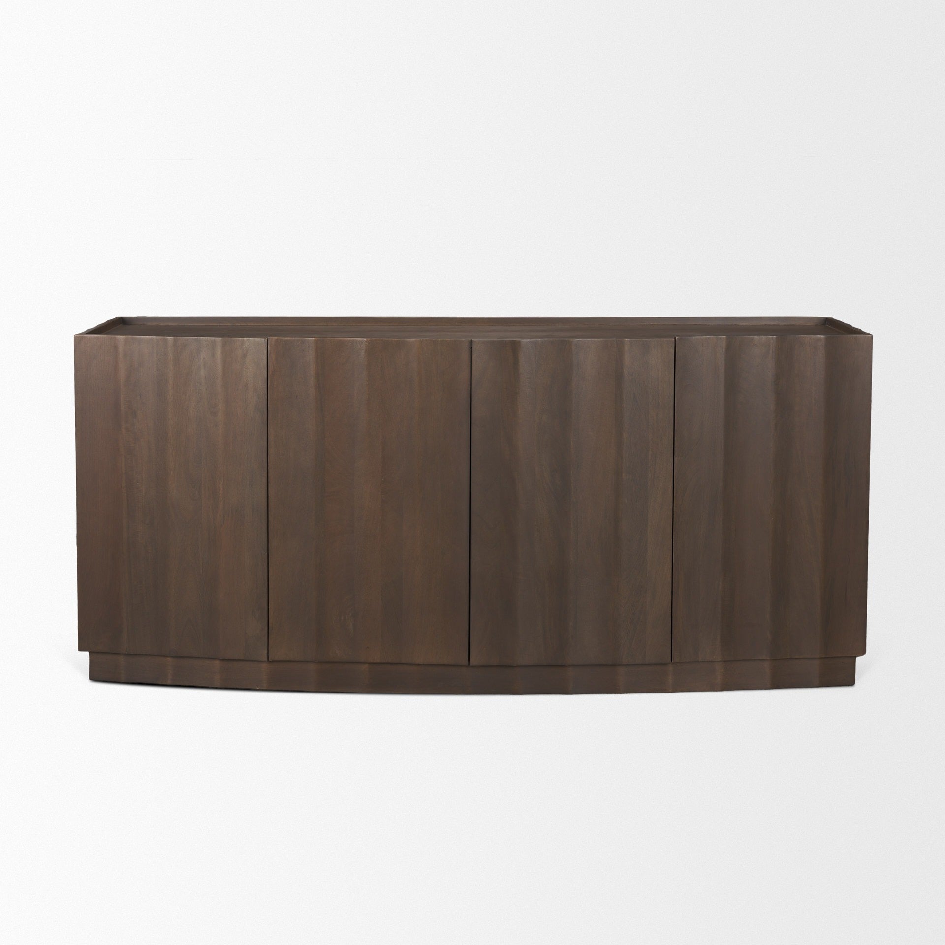 Swanson Dark Brown Wooden Scalloped Sideboard - Dekor Butik