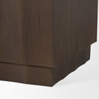 Swanson Dark Brown Wooden Scalloped Sideboard - Dekor Butik