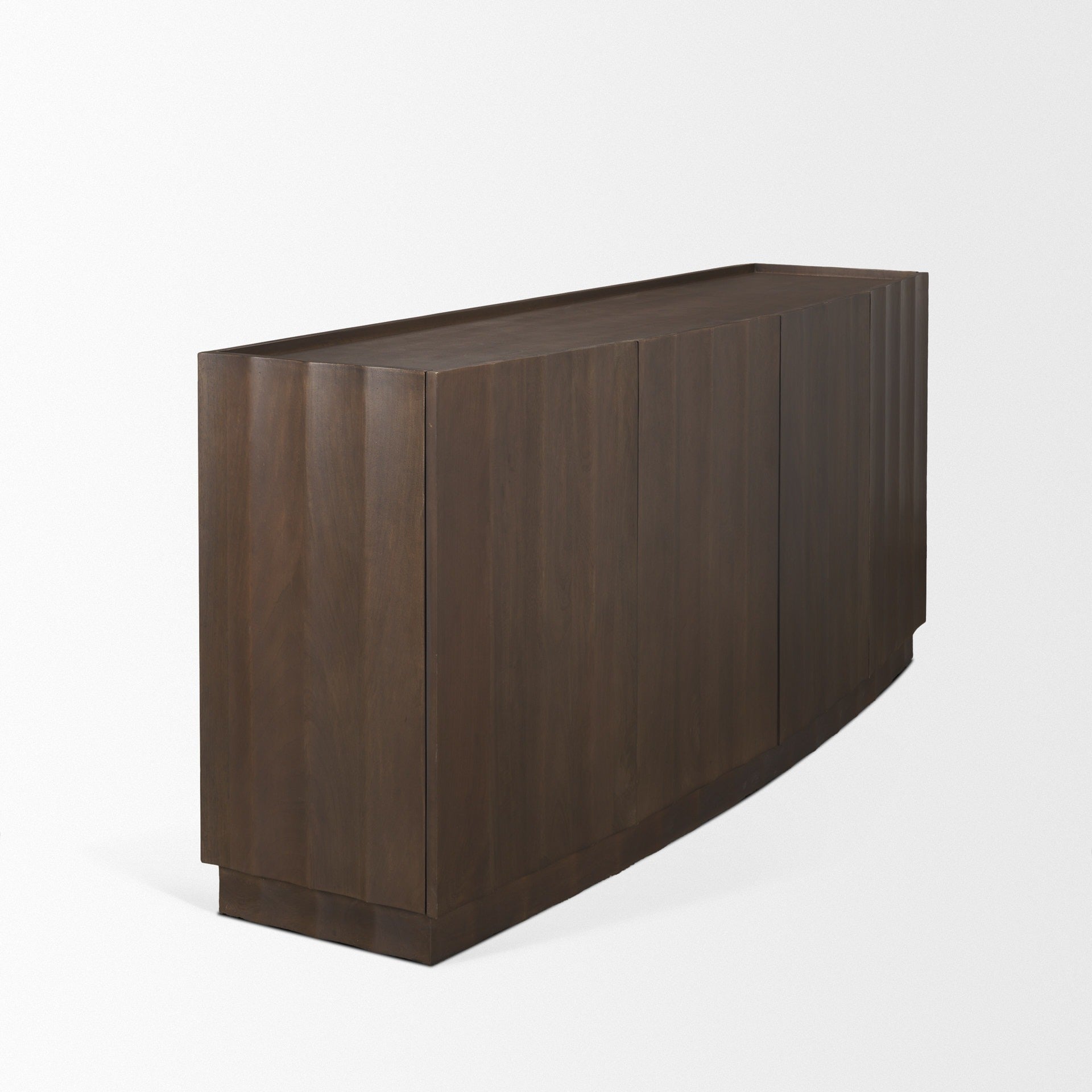 Swanson Dark Brown Wooden Scalloped Sideboard - Dekor Butik