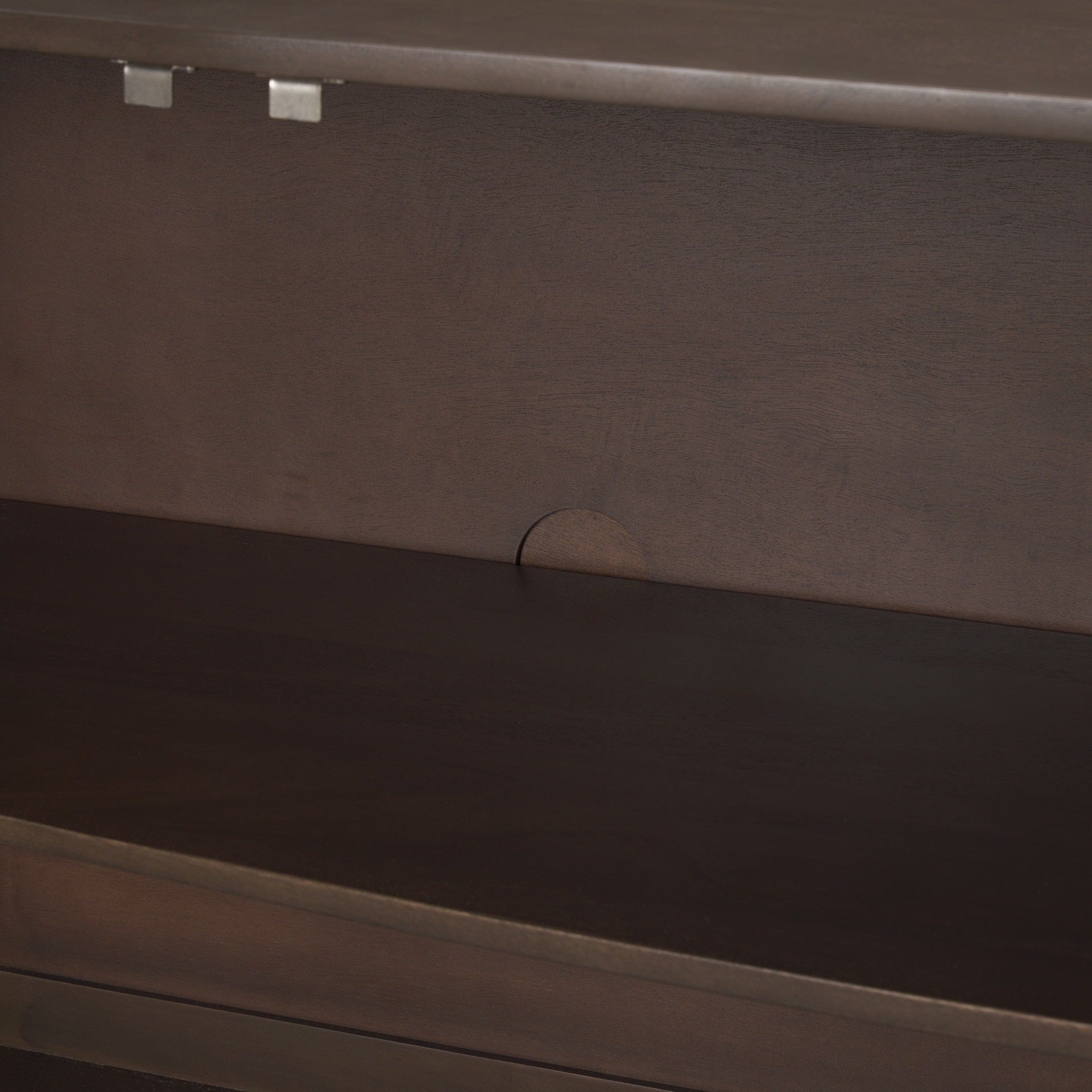 Swanson Dark Brown Wooden Scalloped Sideboard - Dekor Butik