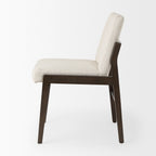 Tahoe Cream Fabric and Black - Brown Wood Dining Chair - Dekor Butik