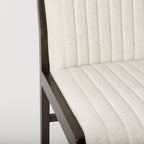 Tahoe Cream Fabric and Black - Brown Wood Dining Chair - Dekor Butik