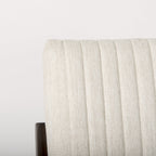 Tahoe Cream Fabric and Black - Brown Wood Dining Chair - Dekor Butik