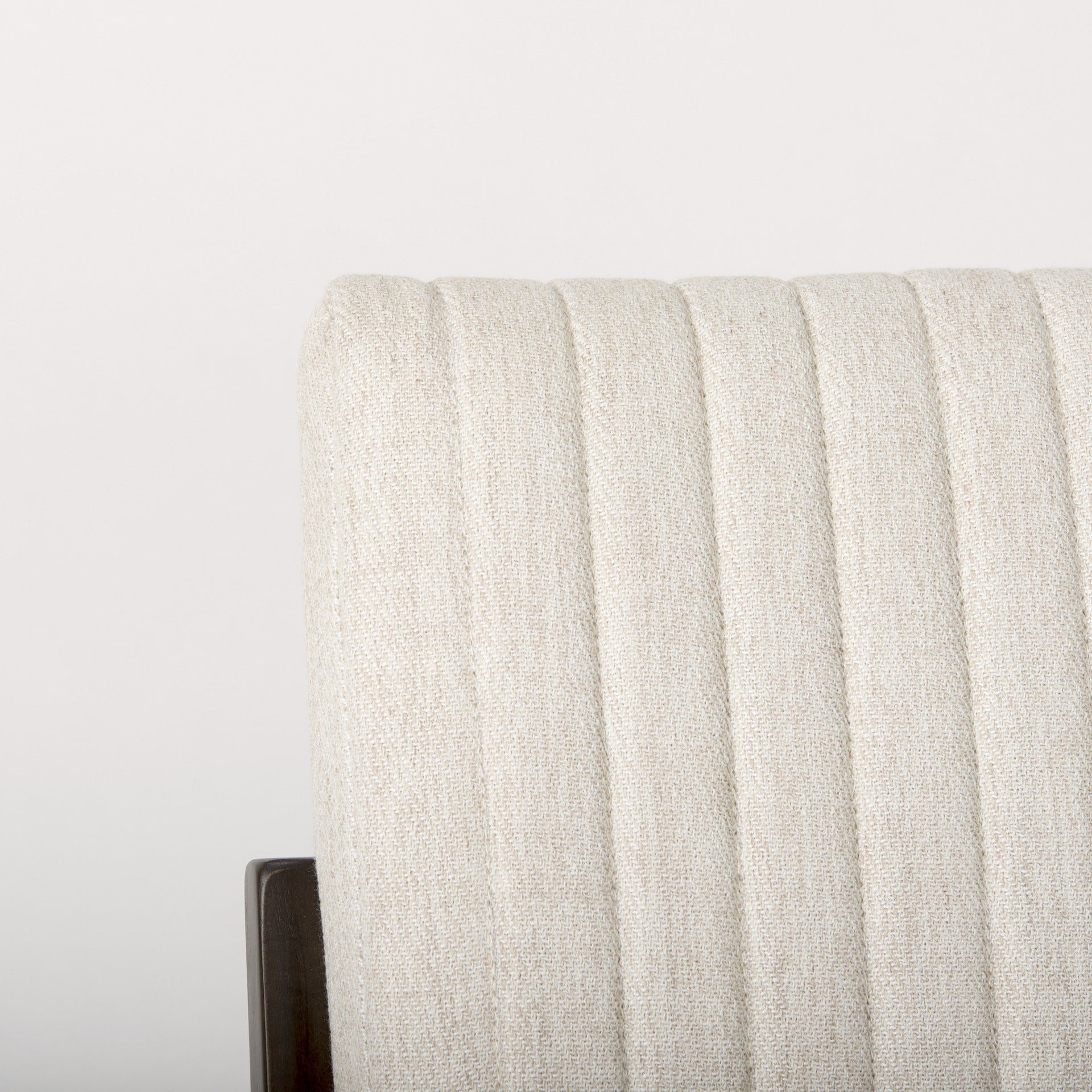 Tahoe Cream Fabric and Black - Brown Wood Dining Chair - Dekor Butik
