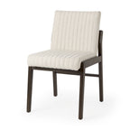 Tahoe Cream Fabric and Black - Brown Wood Dining Chair - Dekor Butik