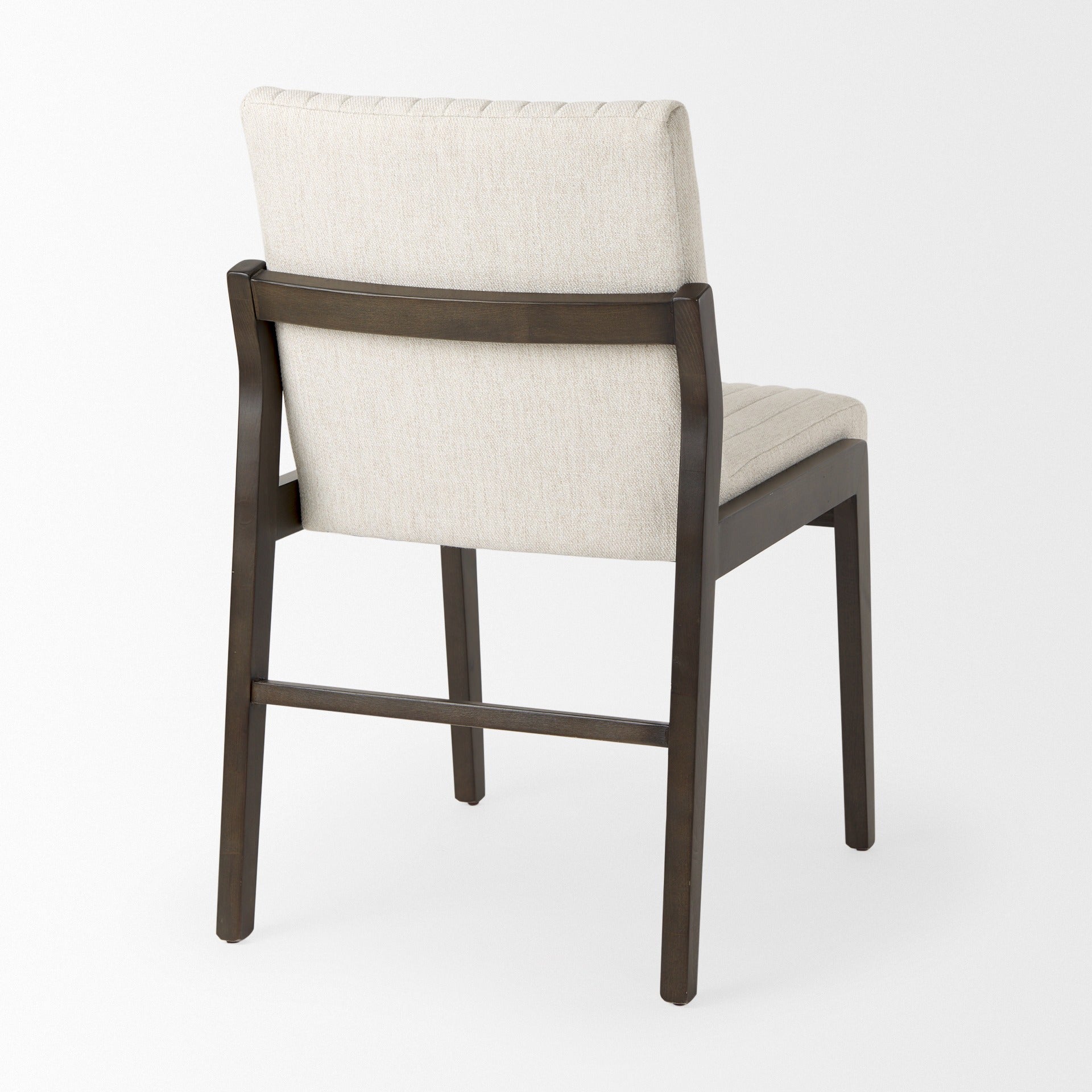 Tahoe Cream Fabric and Black - Brown Wood Dining Chair - Dekor Butik