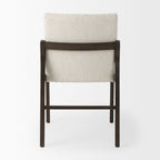 Tahoe Cream Fabric and Black - Brown Wood Dining Chair - Dekor Butik