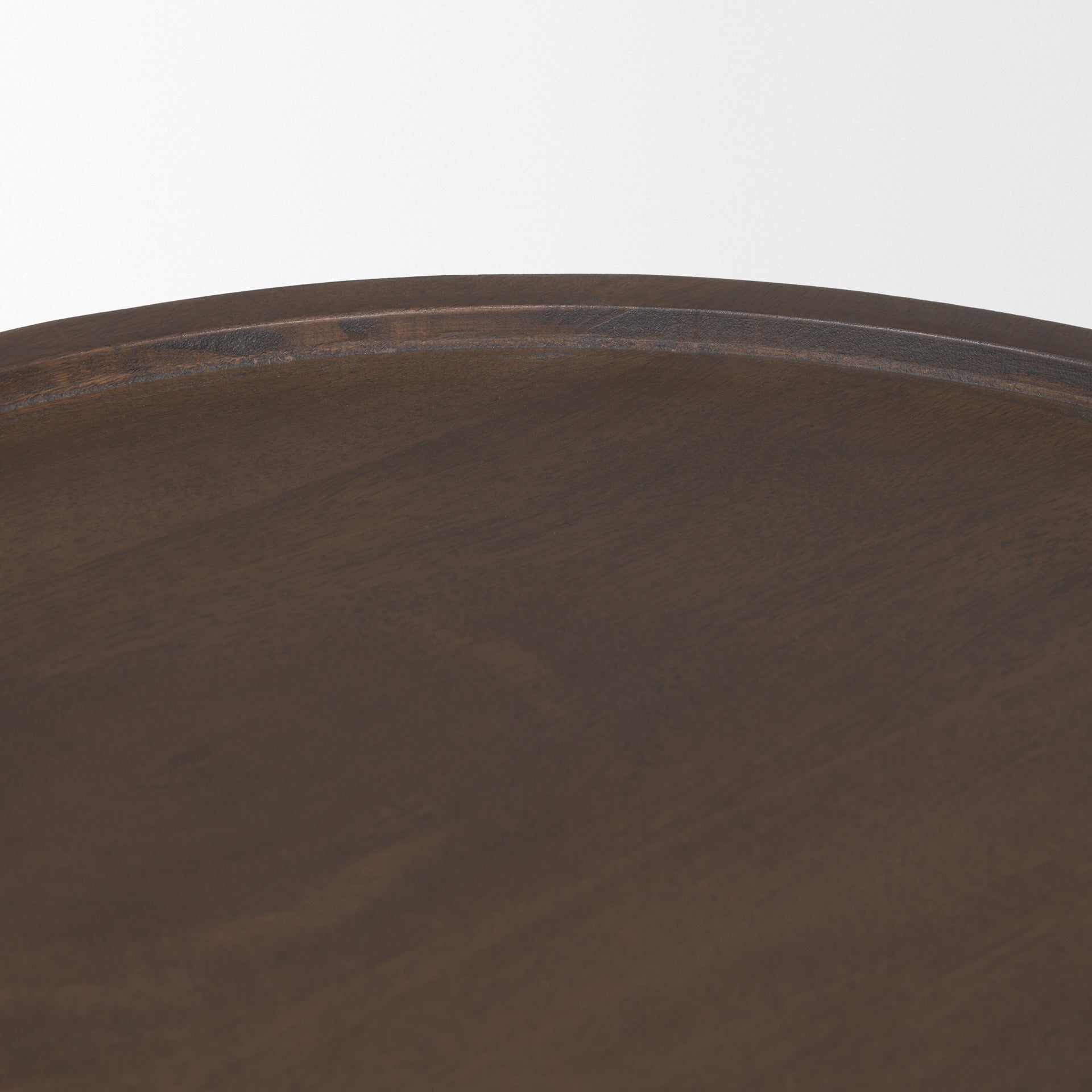 Takoda Dark Brown Wood Tapered Drum Accent Table - Dekor Butik