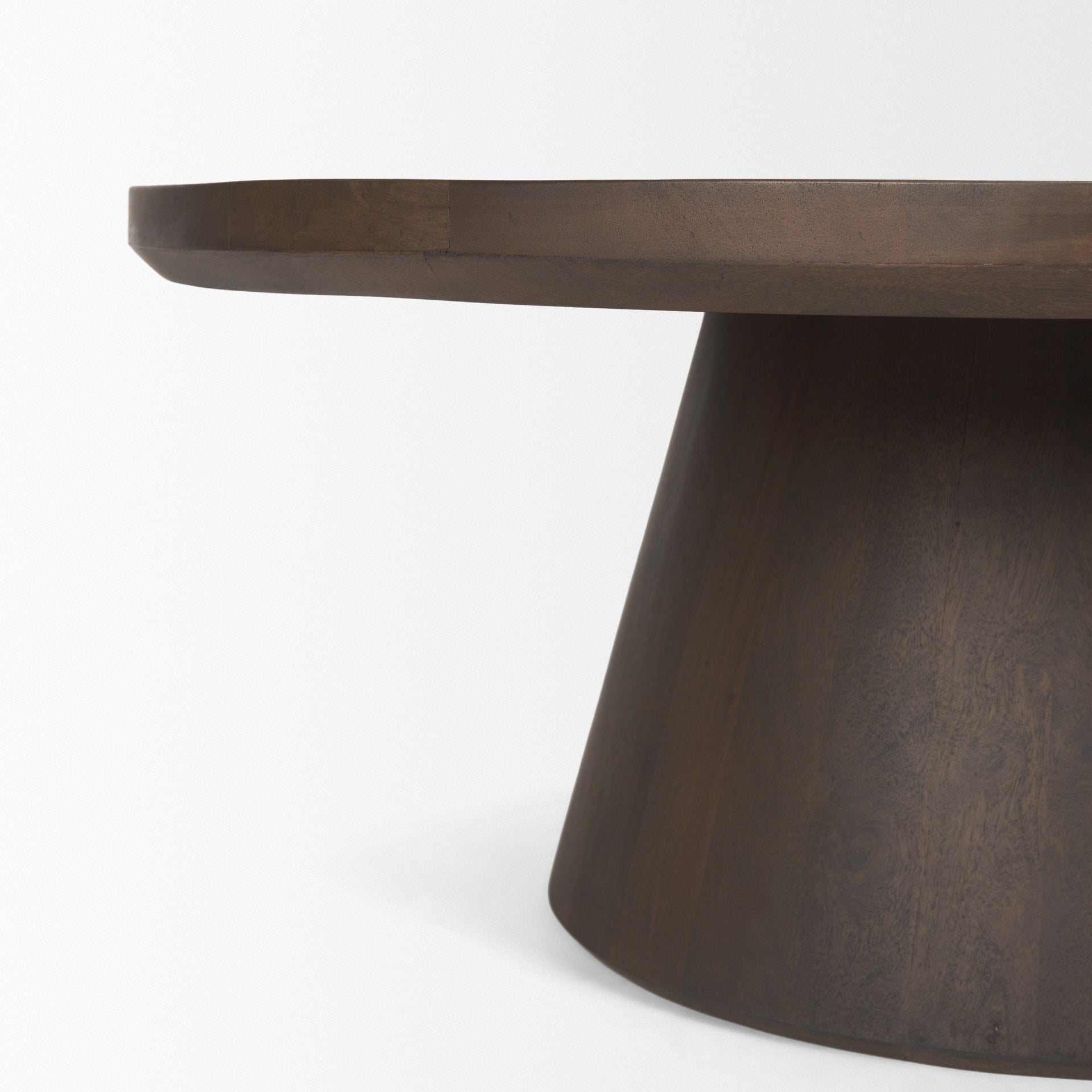 Takoda Dark Brown Wood Tapered Drum Nesting Coffee Tables - Set of 2 - Dekor Butik