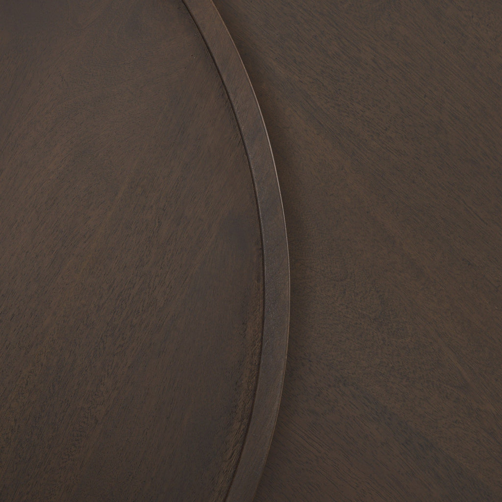 Takoda Dark Brown Wood Tapered Drum Nesting Coffee Tables - Set of 2 - Dekor Butik
