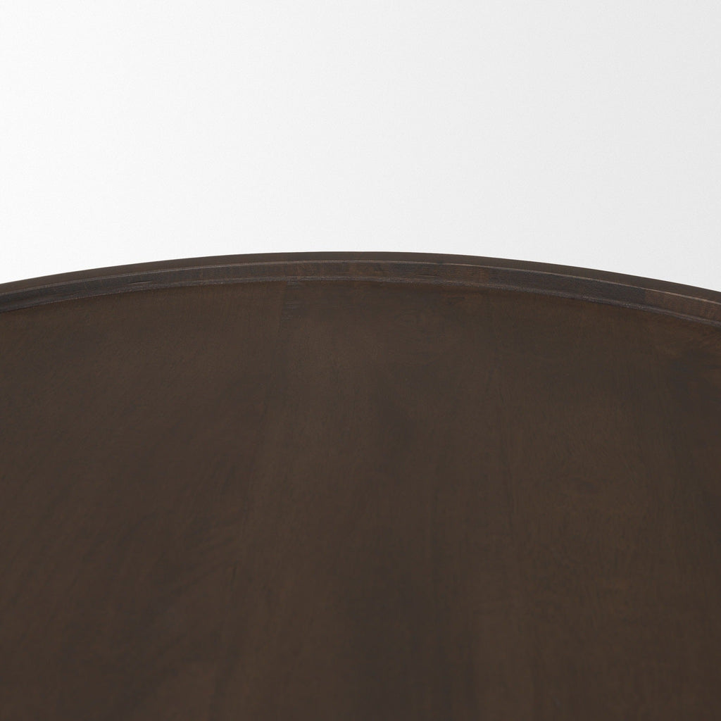 Takoda Dark Brown Wood Tapered Drum Nesting Coffee Tables - Set of 2 - Dekor Butik