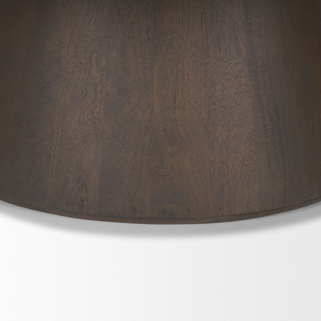 Takoda Dark Brown Wood Tapered Drum Nesting Coffee Tables - Set of 2 - Dekor Butik