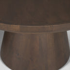 Takoda Dark Brown Wood Tapered Drum Nesting Coffee Tables - Set of 2 - Dekor Butik