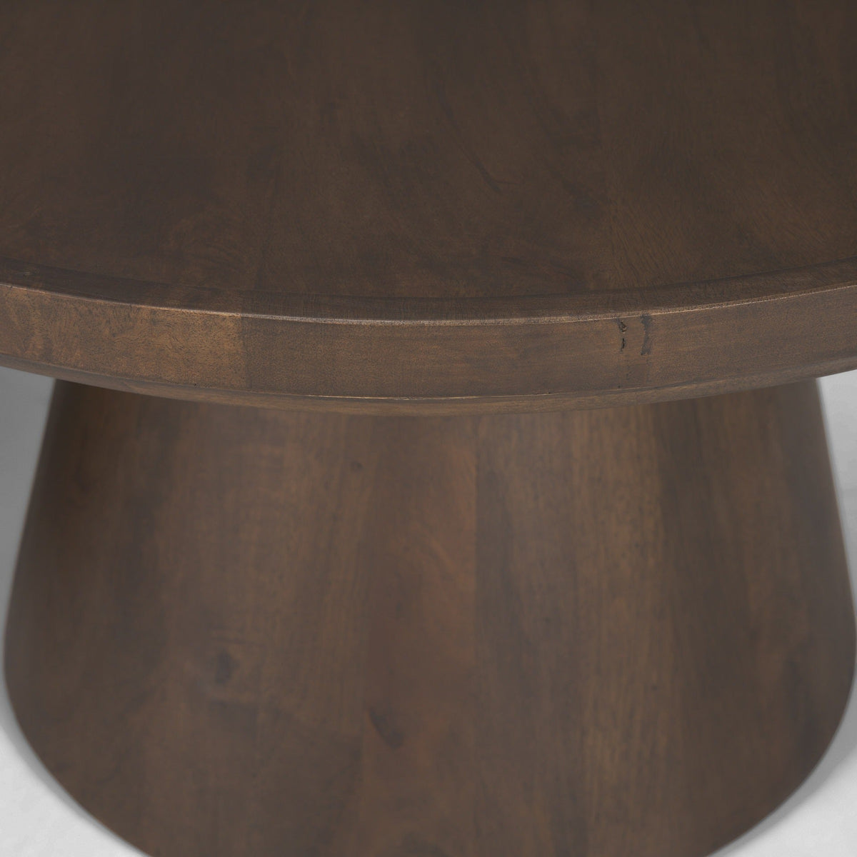 Takoda Dark Brown Wood Tapered Drum Nesting Coffee Tables - Set of 2 - Dekor Butik