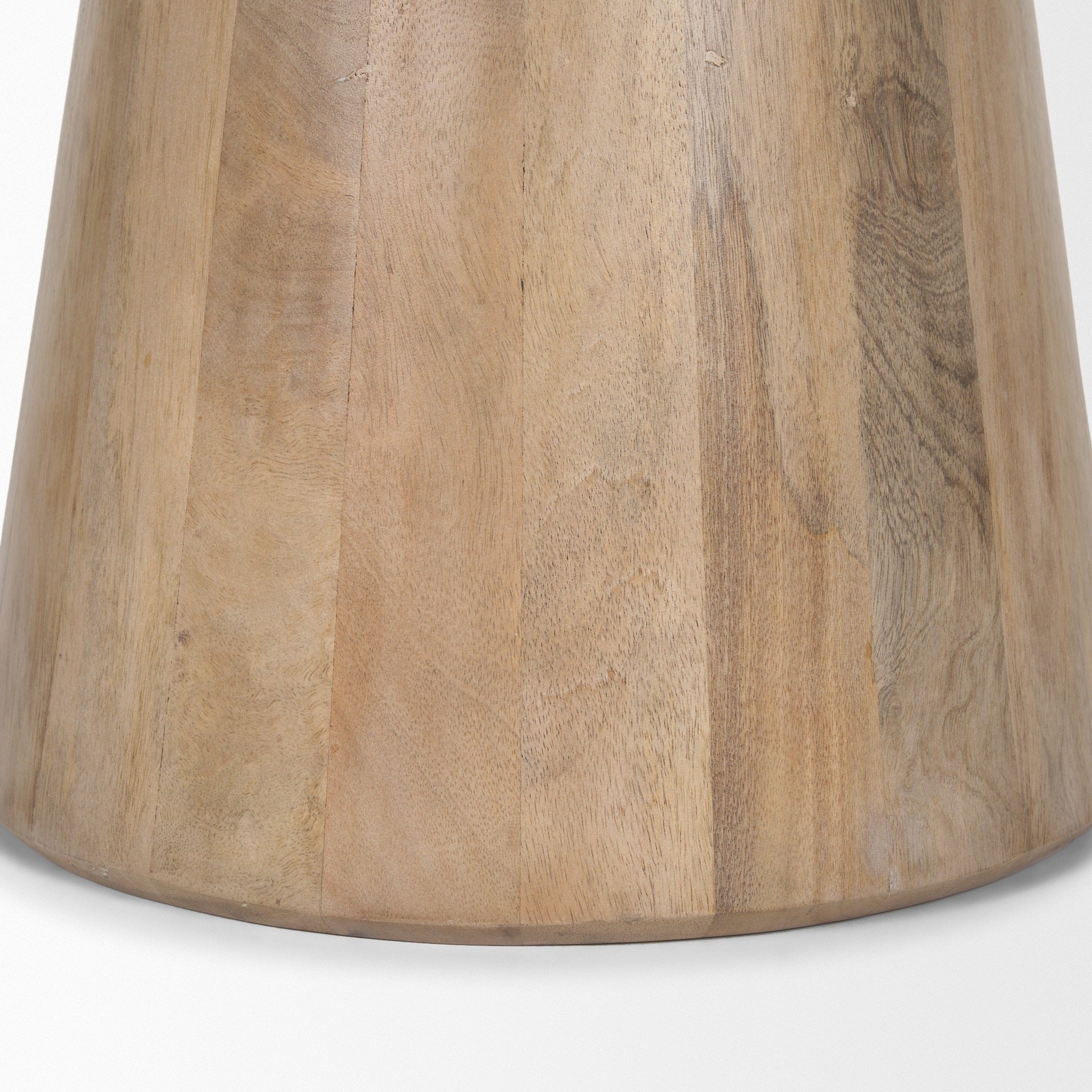 Takoda Light Brown Wood Tapered Drum Accent Table - Dekor Butik