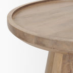 Takoda Light Brown Wood Tapered Drum Accent Table - Dekor Butik