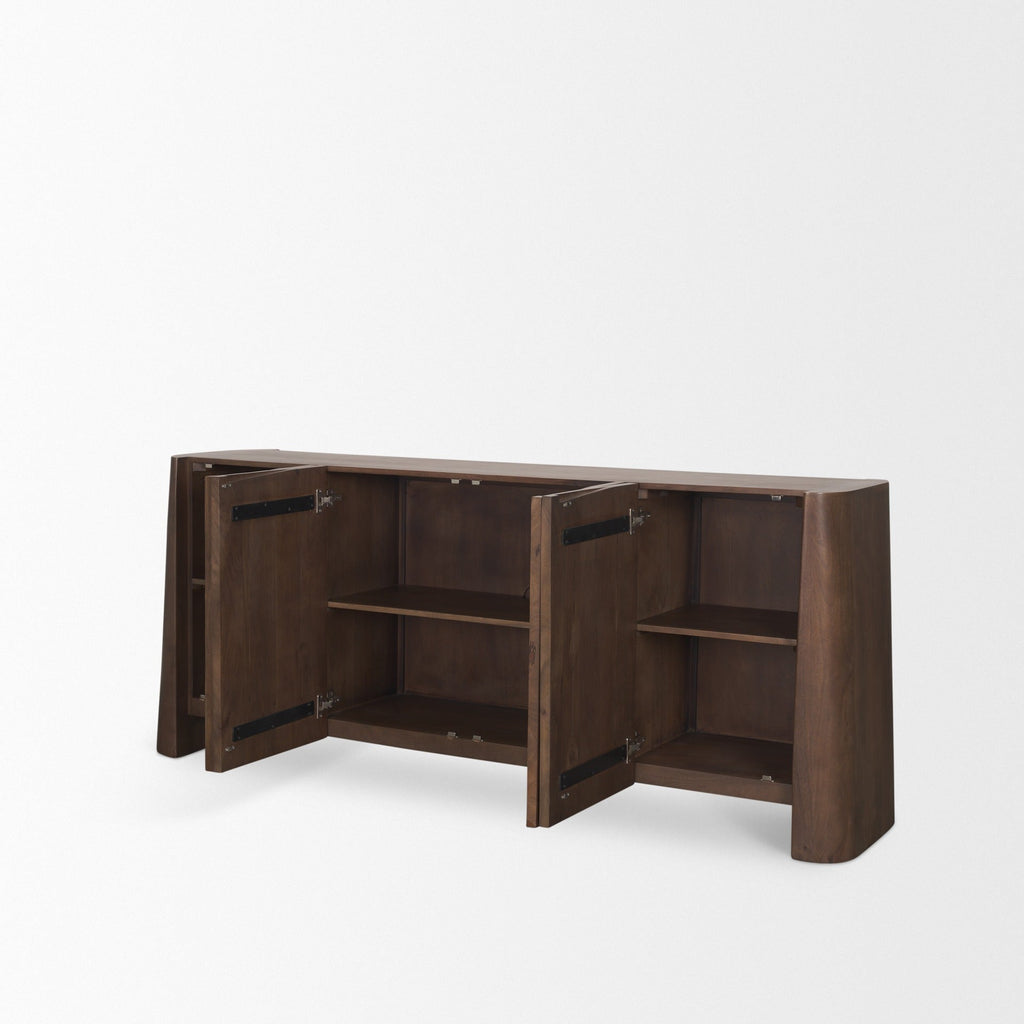 Tammar Brown Wood 4 - Door Sideboard - Dekor Butik