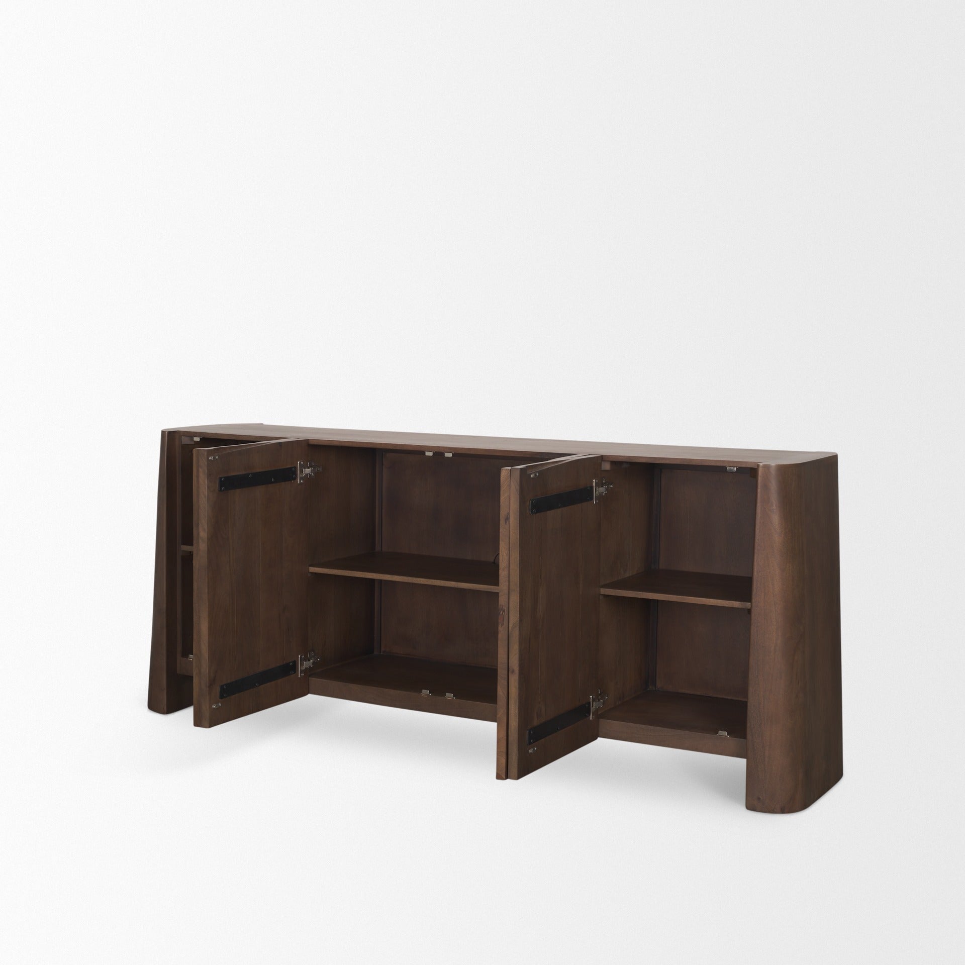 Tammar Brown Wood 4 - Door Sideboard - Dekor Butik