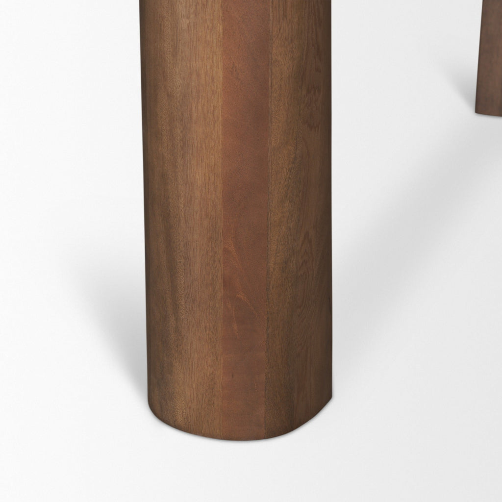 Tammar Rectangular Brown Wood w/ Tapered Legs Dining Table - Dekor Butik