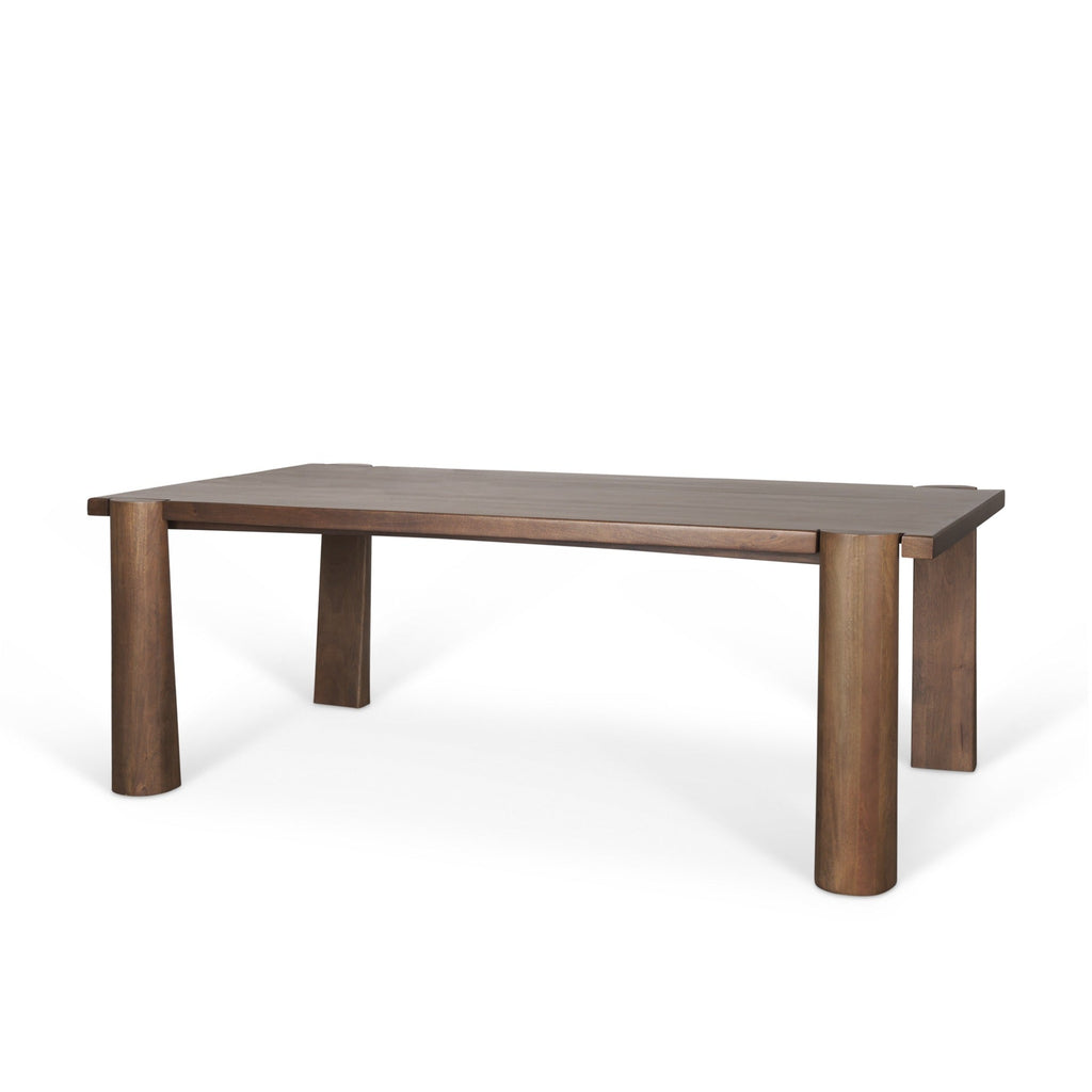 Tammar Rectangular Brown Wood w/ Tapered Legs Dining Table - Dekor Butik
