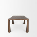 Tammar Rectangular Brown Wood w/ Tapered Legs Dining Table - Dekor Butik