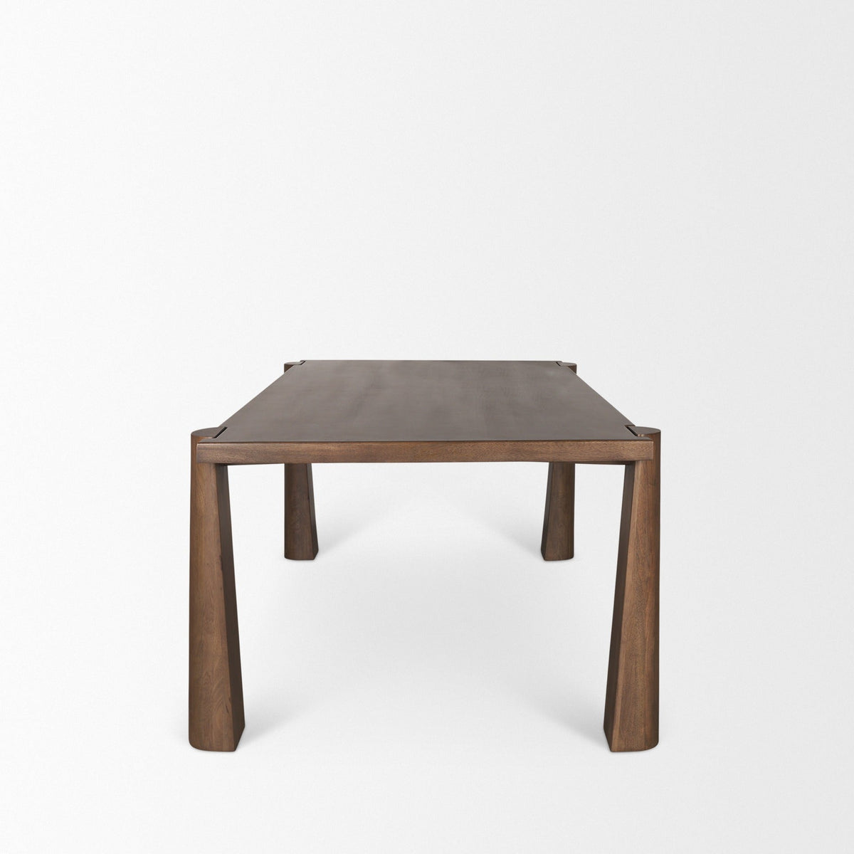 Tammar Rectangular Brown Wood w/ Tapered Legs Dining Table - Dekor Butik
