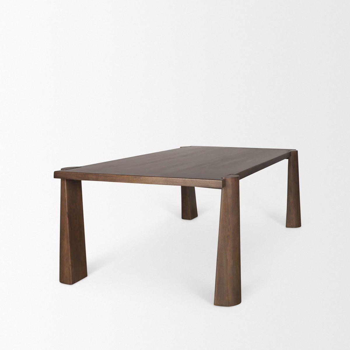 Tammar Rectangular Brown Wood w/ Tapered Legs Dining Table - Dekor Butik