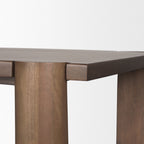 Tammar Rectangular Brown Wood w/ Tapered Legs Dining Table - Dekor Butik