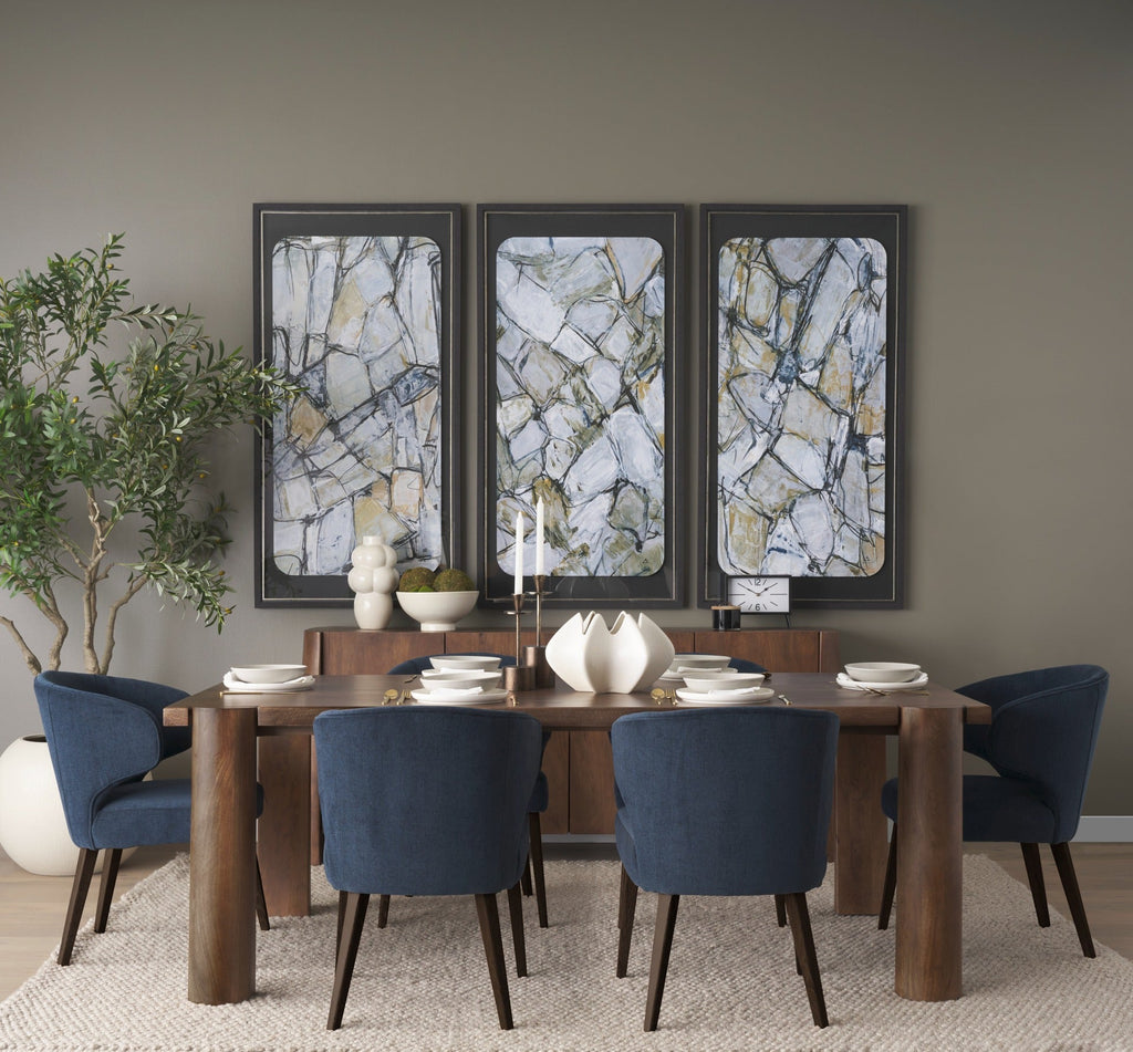 Tammar Rectangular Brown Wood w/ Tapered Legs Dining Table - Dekor Butik