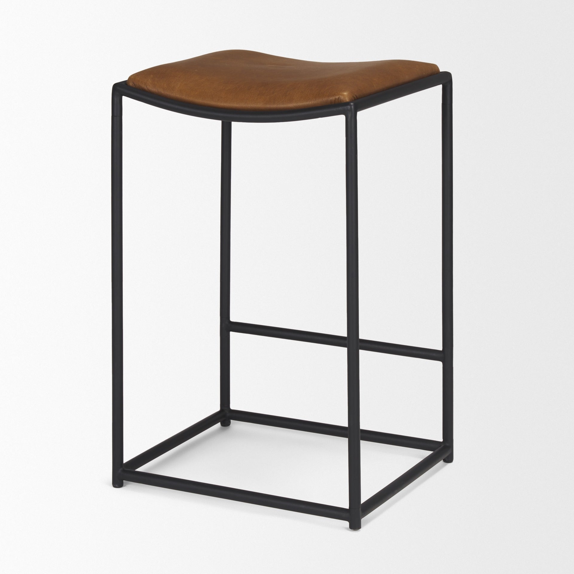 Taniel Leather Seat Stool - Dekor Butik