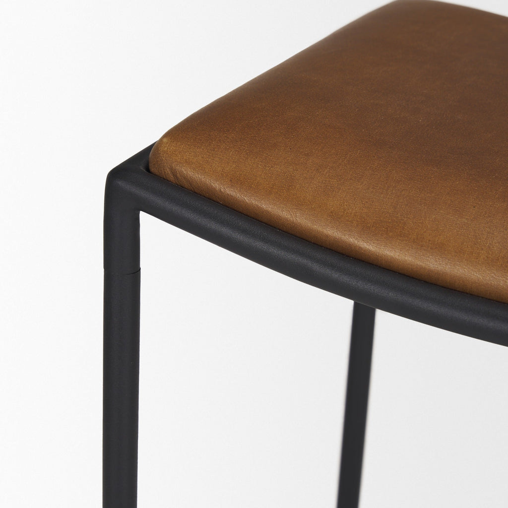 Taniel Leather Seat Stool - Dekor Butik