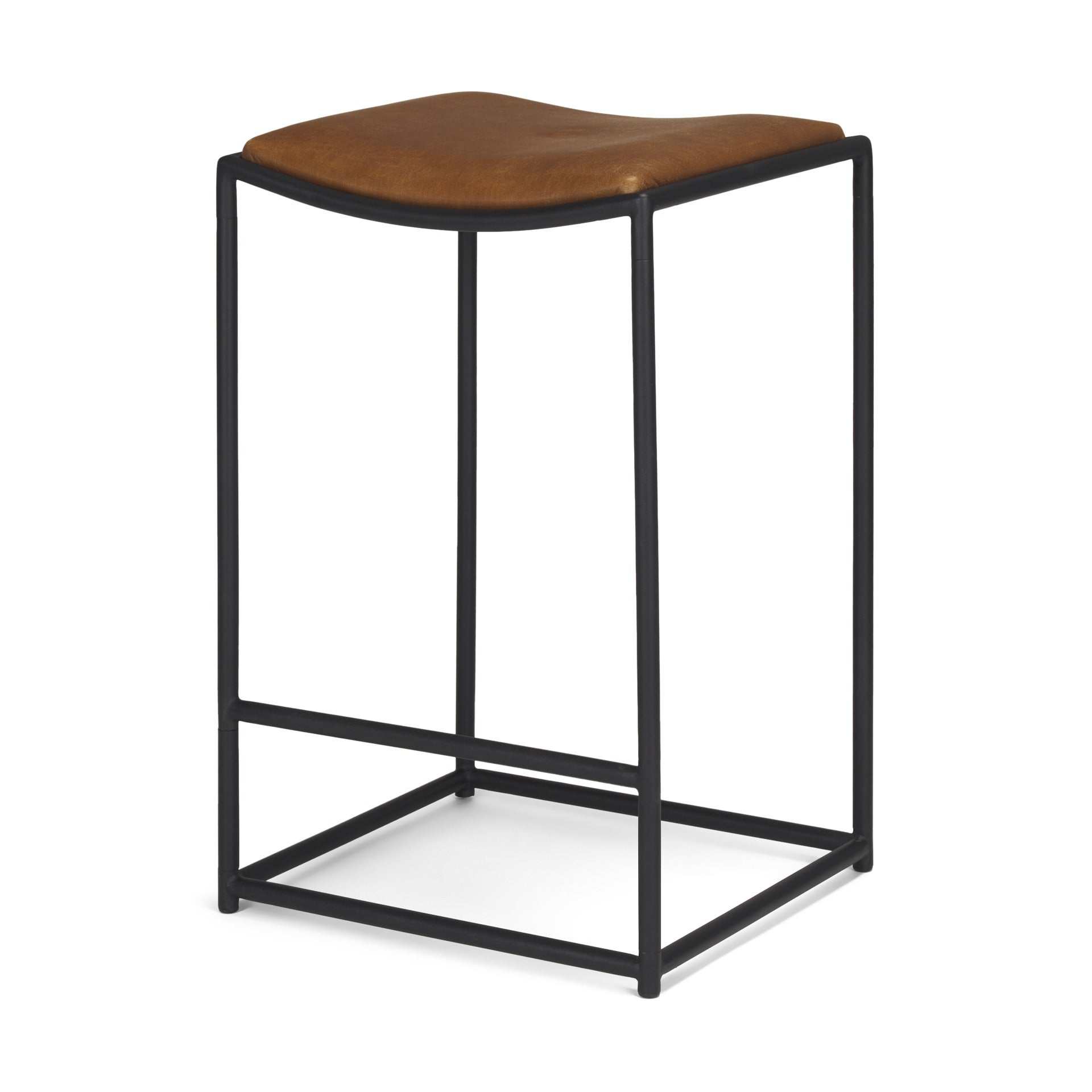Taniel Leather Seat Stool - Dekor Butik